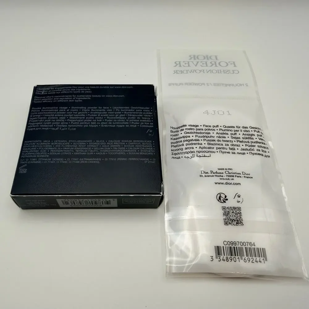 Dior Forever Glow Luminizer 05 Blue Strobe & Dior Powder Puffs